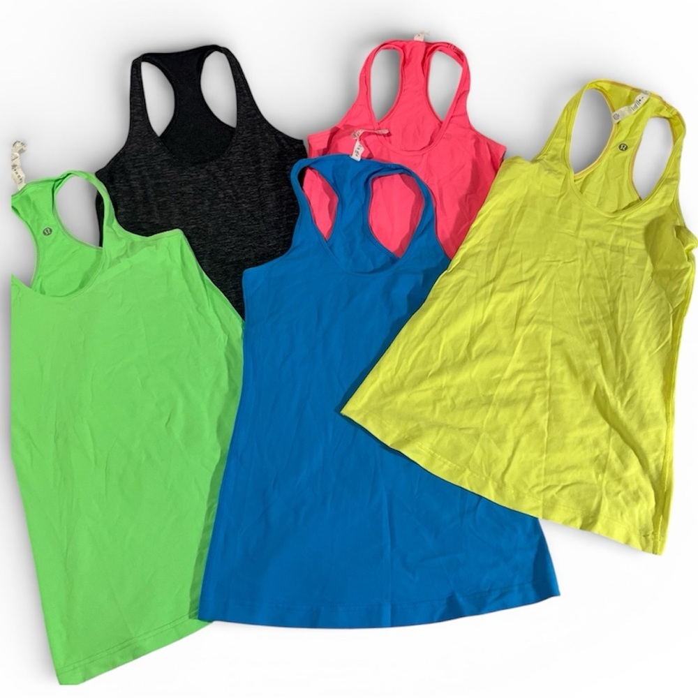 Lululemon Cool Racerback Tank Tops Size 6 BUNDLE OF 5 - Picture 2 of 4